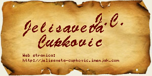 Jelisaveta Čupković vizit kartica